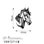 Wallity Horse 2 Escultura de Pared de Metal Negra